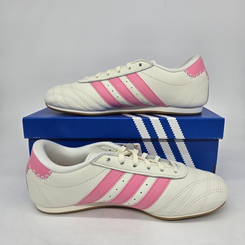 New adidas Taekwondo Off White Bliss Pink Big Girls Shoes Size 5.5 - Picture 4 of 8